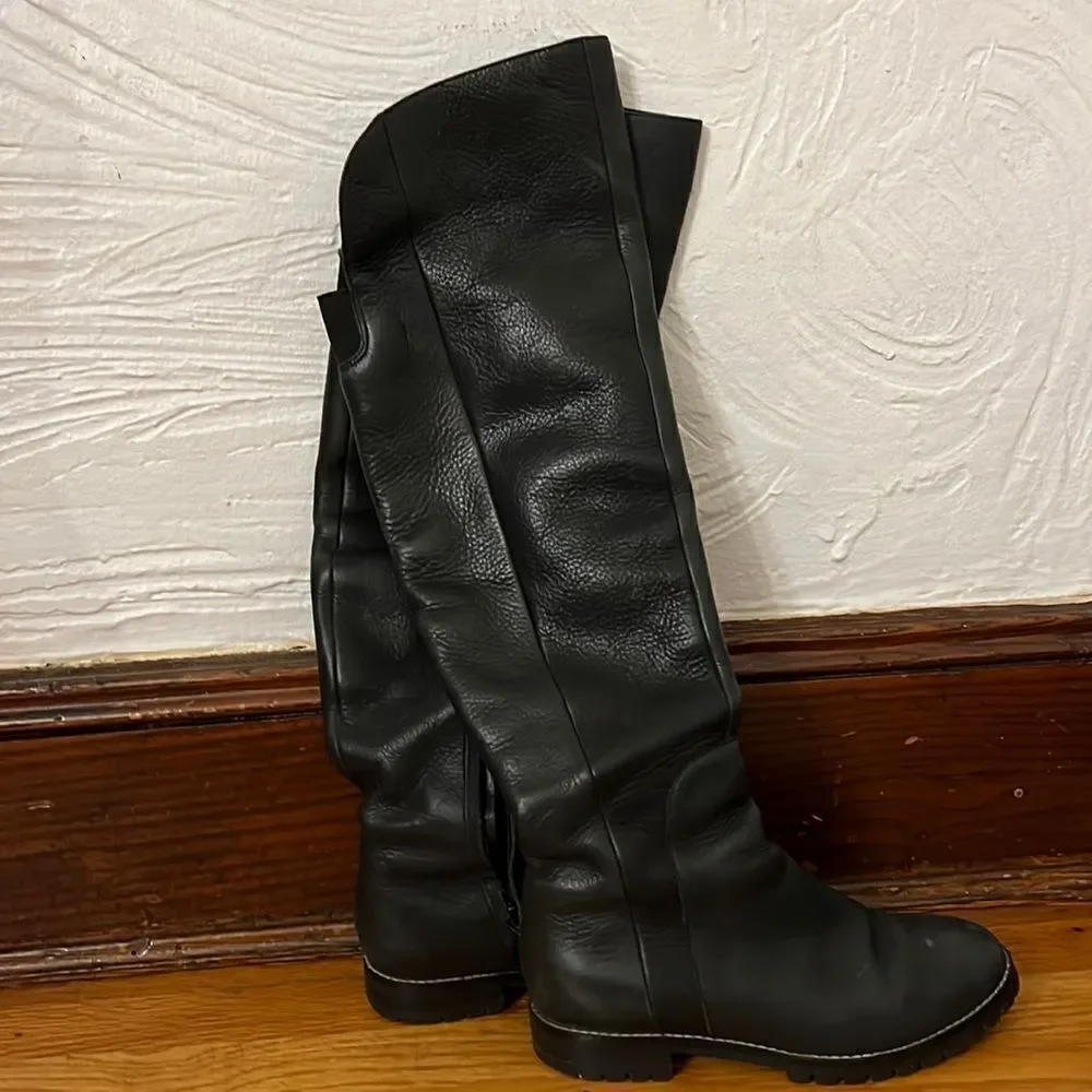 Cole Haan fleece lined leather knee high boots size 5.5‎